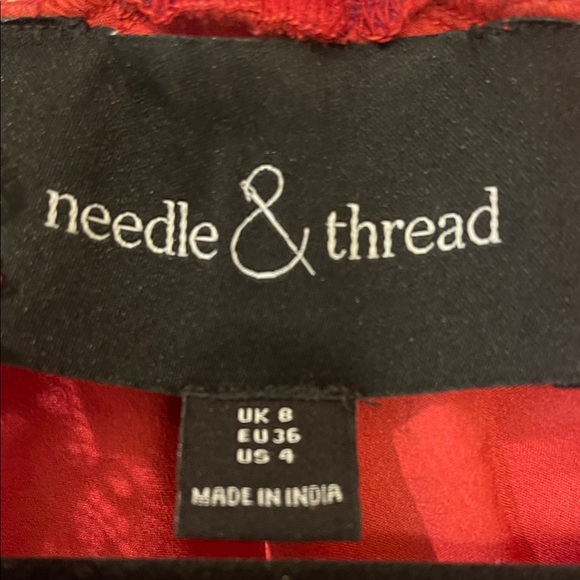 Needle & Thread Red Lace Blouse - Picture 2 of 4